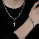 Men and Women Stainless Steel Necklace and bracelet
