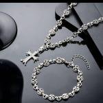 Men and Women Stainless Steel Necklace and bracelet